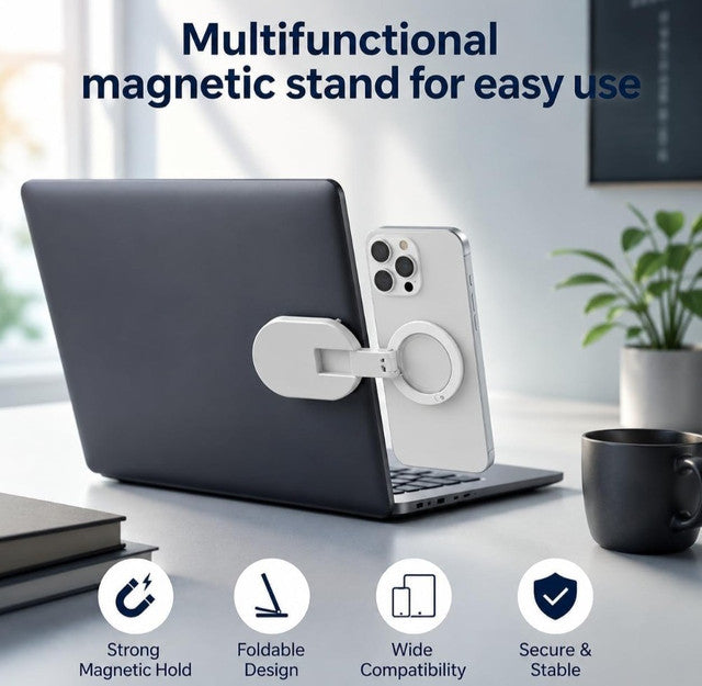 Generic Plastic 3-In-1 Magnetic Phone Holder (Multicolor)