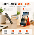 Silicone Flexible Phone Holder (Orange-Black)