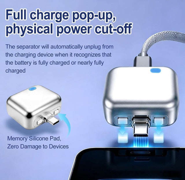 Generic Metal Auto Eject Charger (Silver)