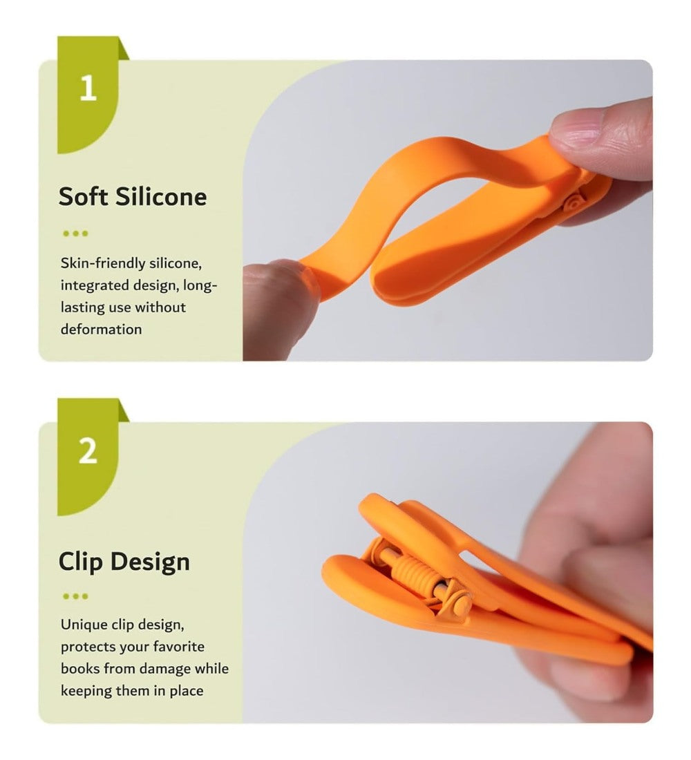 Generic Silicone 3 pieces Set Smart Bookmark Clip (Multicolor)