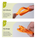 Silicone 3 pieces Set Smart Bookmark Clip (Multicolor)