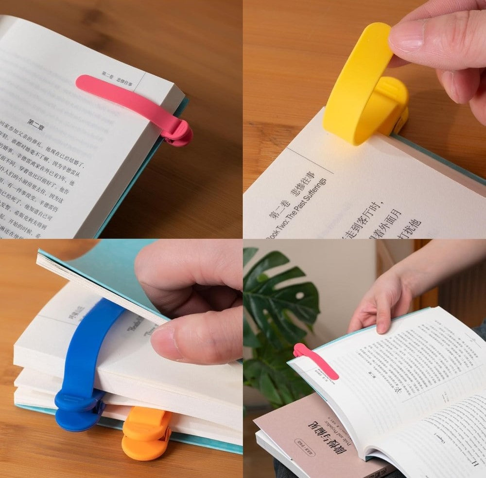Generic Silicone 3 pieces Set Smart Bookmark Clip (Multicolor)