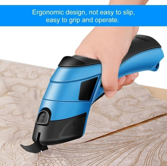 Generic Plastic Cordless Electric Scissor (Blue-Black)