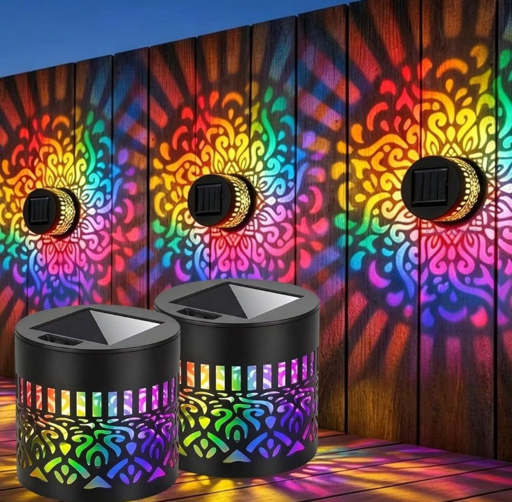 Generic Metal Solar Mandala Lights (Multicolor)