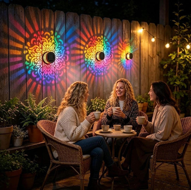 Generic Metal Solar Mandala Lights (Multicolor)
