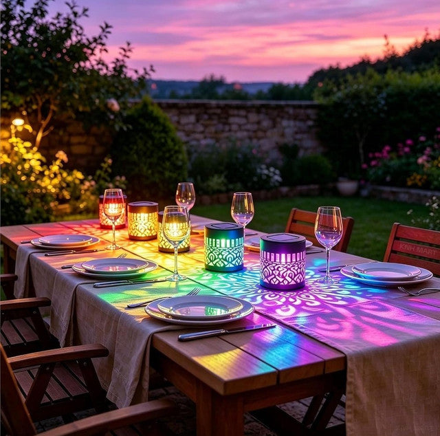 Generic Metal Solar Mandala Lights (Multicolor)