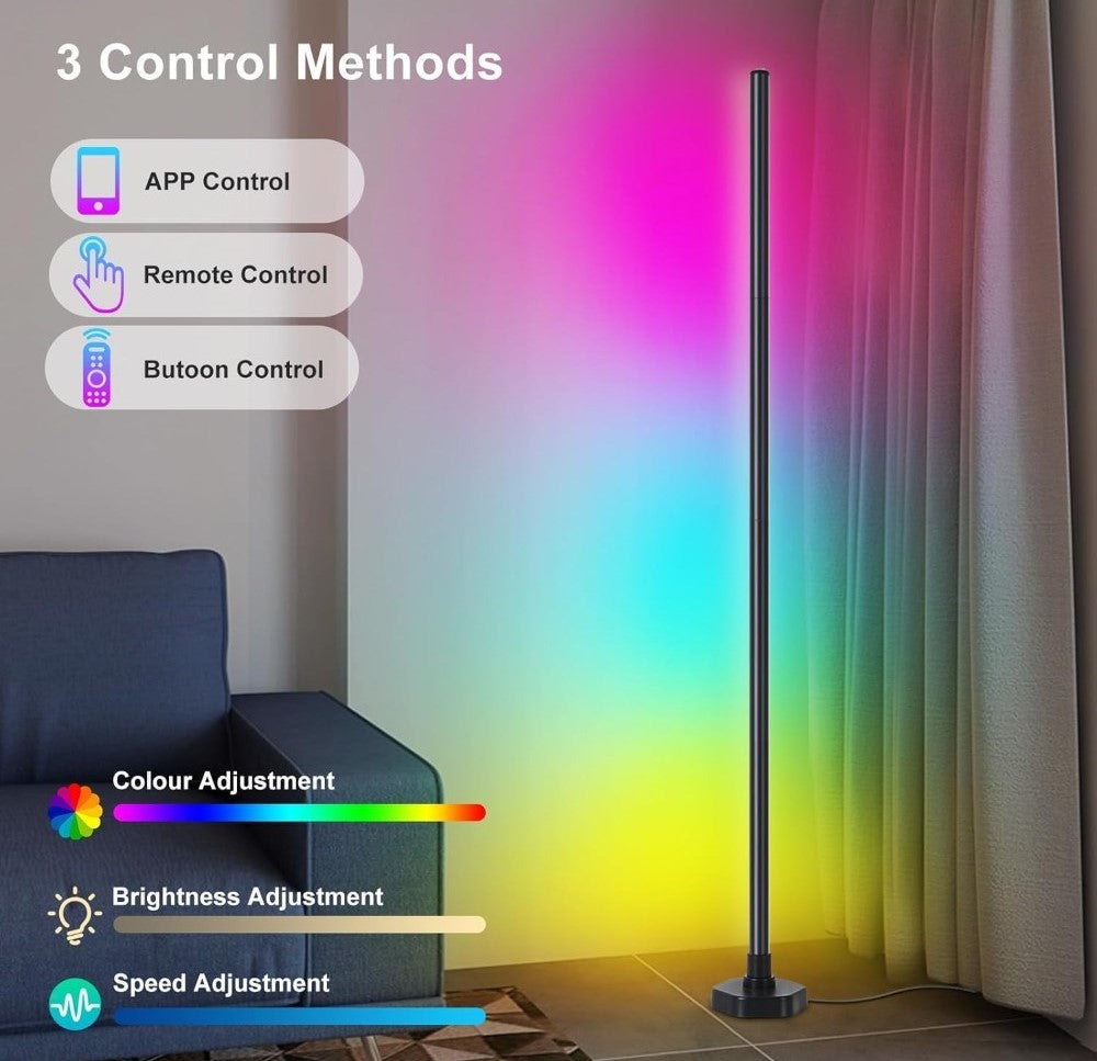 Generic Aluminium� Smart RGB LED Corner Lamp With App (Multicolor)