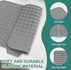 Silicone Dish Drying Mat Size 14*12 Inch (Grey)