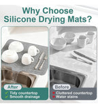 Silicone Dish Drying Mat Size 14*12 Inch (Grey)