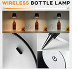 Plastic Wireless Wine Bottle Lamp (Black)