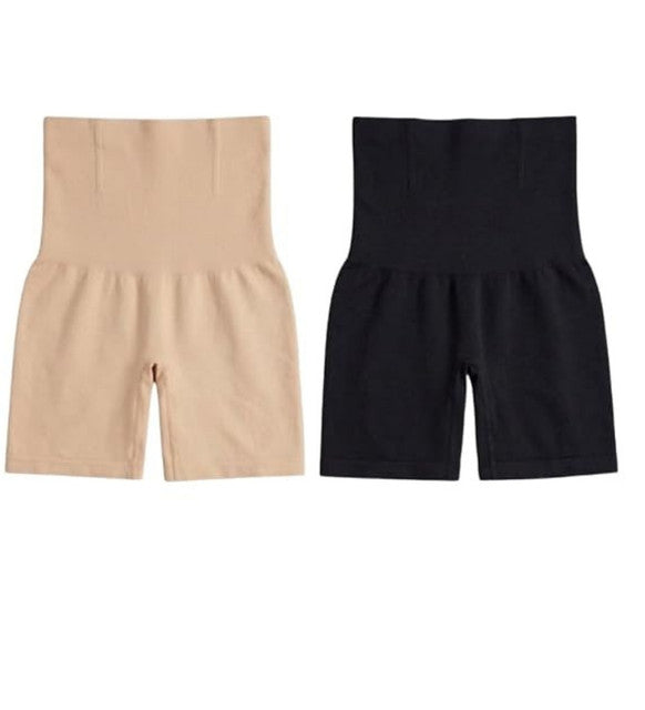 Generic Nylon Women's Heavy Shapewear (Beige-Black)