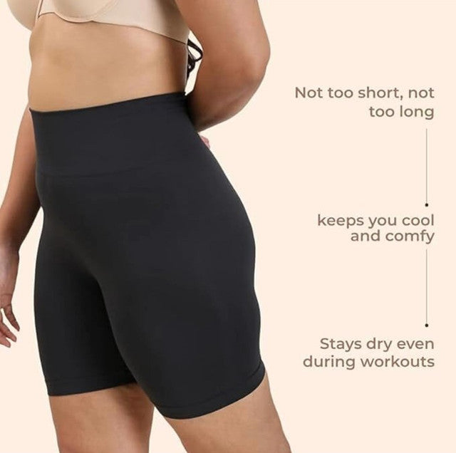 Generic Nylon Women's Heavy Shapewear (Beige-Black)