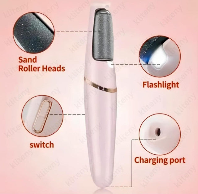 Generic Plastic- Rubber Pedi Roller (Pink)