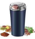 Generic Plastic-Stainless Steel Electric Coffee Bean Grinder (Navy Blue)