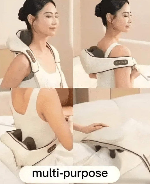 Generic Faux Leather Neck Massager (Grey)