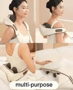 Faux Leather Neck Massager (Grey)