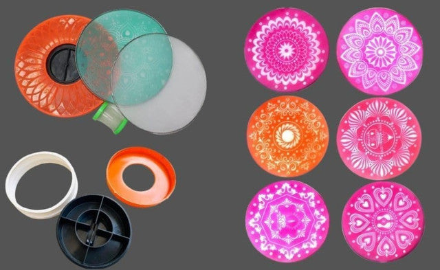 Generic Plastic Rangoli Making Kit (Multicolor)