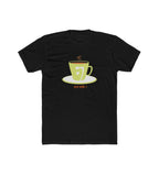 Men's Polyester Printed Round Neck Short Sleeve T-Shirt (Black)