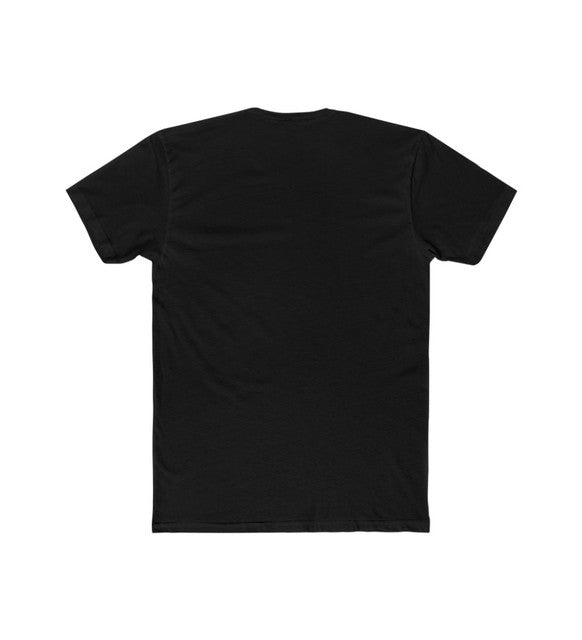 Men's Polyester Printed Round Neck Short Sleeve T-Shirt (Black)