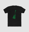 Men's Polyester Printed Round Neck Short Sleeve T-Shirt (Black)