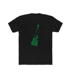Men's Polyester Printed Round Neck Short Sleeve T-Shirt (Black)