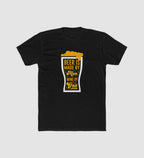 Men's Polyester Printed Round Neck Short Sleeve T-Shirt (Black)