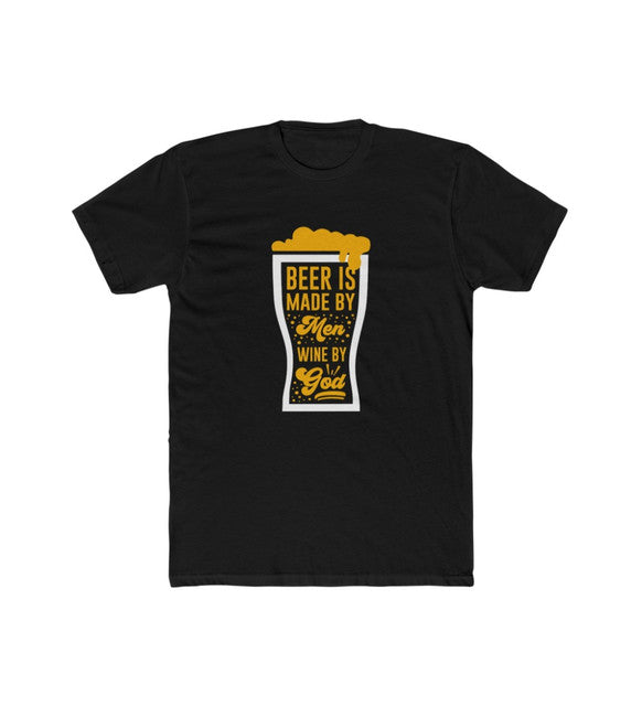 Men's Polyester Printed Round Neck Short Sleeve T-Shirt (Black)