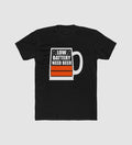 Men's Polyester Printed Round Neck Short Sleeve T-Shirt (Black)