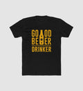 Men's Polyester Printed Round Neck Short Sleeve T-Shirt (Black)