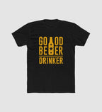 Men's Polyester Printed Round Neck Short Sleeve T-Shirt (Black)