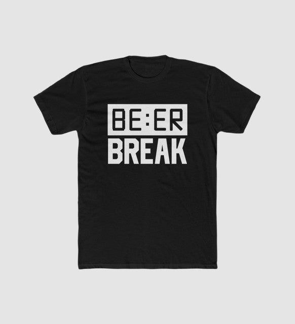 Men's Polyester Printed Round Neck Short Sleeve T-Shirt (Black)
