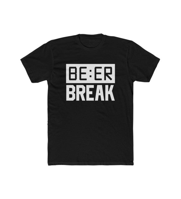 Men's Polyester Printed Round Neck Short Sleeve T-Shirt (Black)