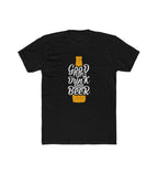 Men's Polyester Printed Round Neck Short Sleeve T-Shirt (Black)