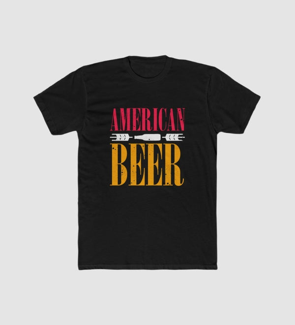 Men's Polyester Printed Round Neck Short Sleeve T-Shirt (Black)