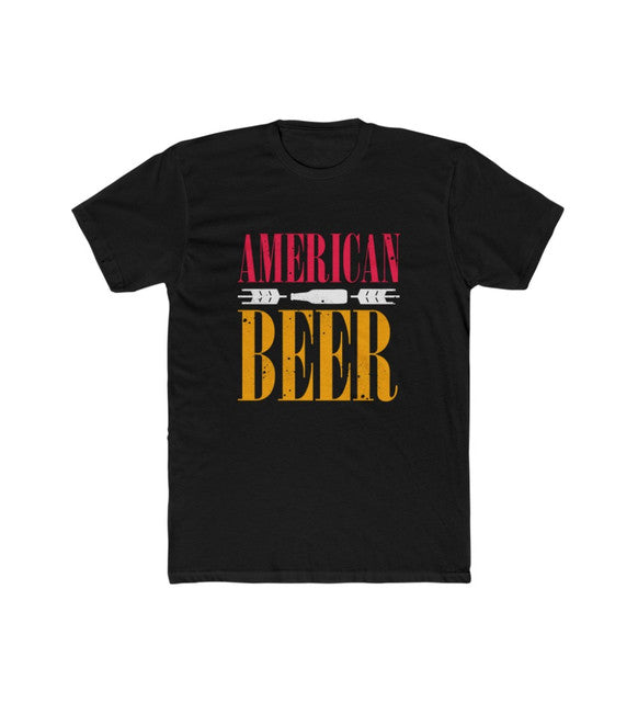Men's Polyester Printed Round Neck Short Sleeve T-Shirt (Black)