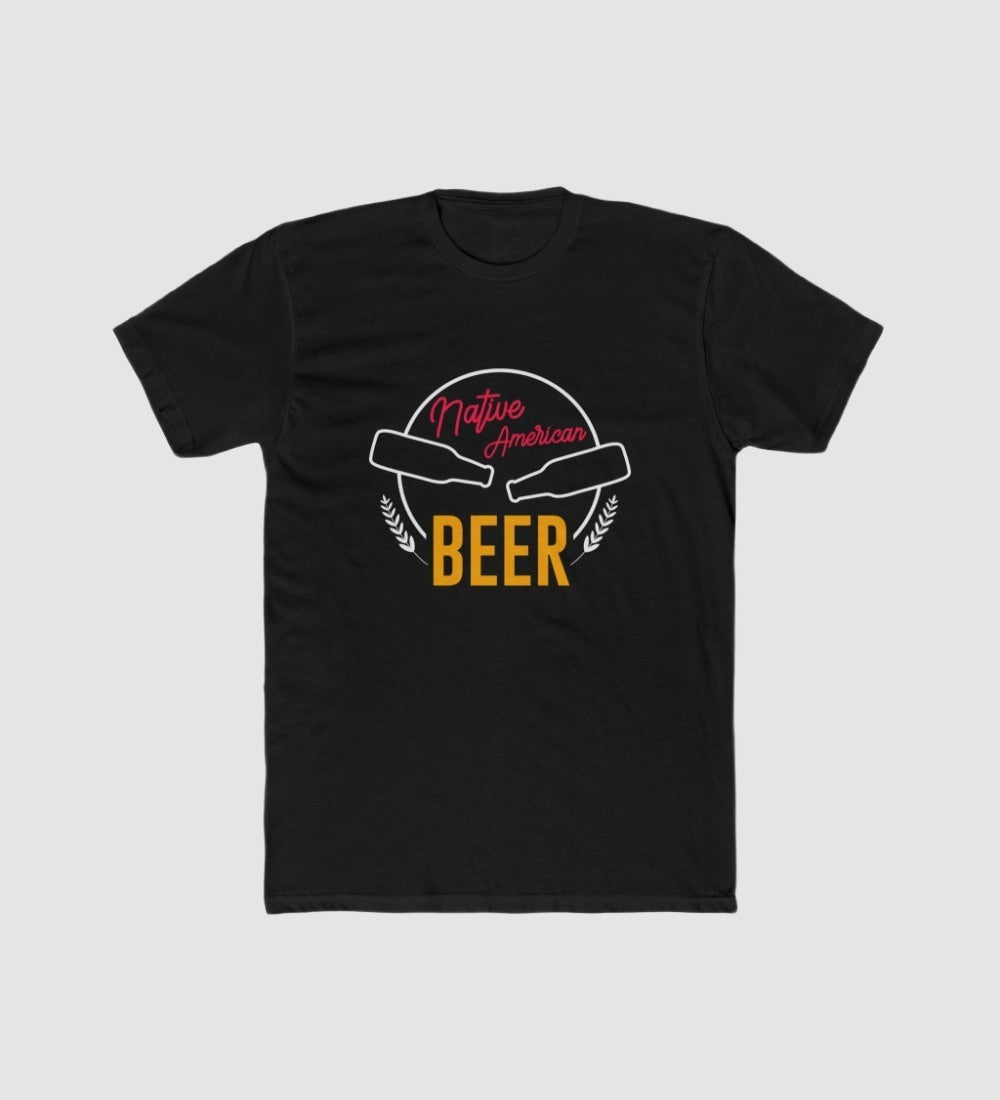 Men's Polyester Printed Round Neck Short Sleeve T-Shirt (Black)