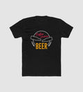 Men's Polyester Printed Round Neck Short Sleeve T-Shirt (Black)