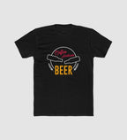 Men's Polyester Printed Round Neck Short Sleeve T-Shirt (Black)