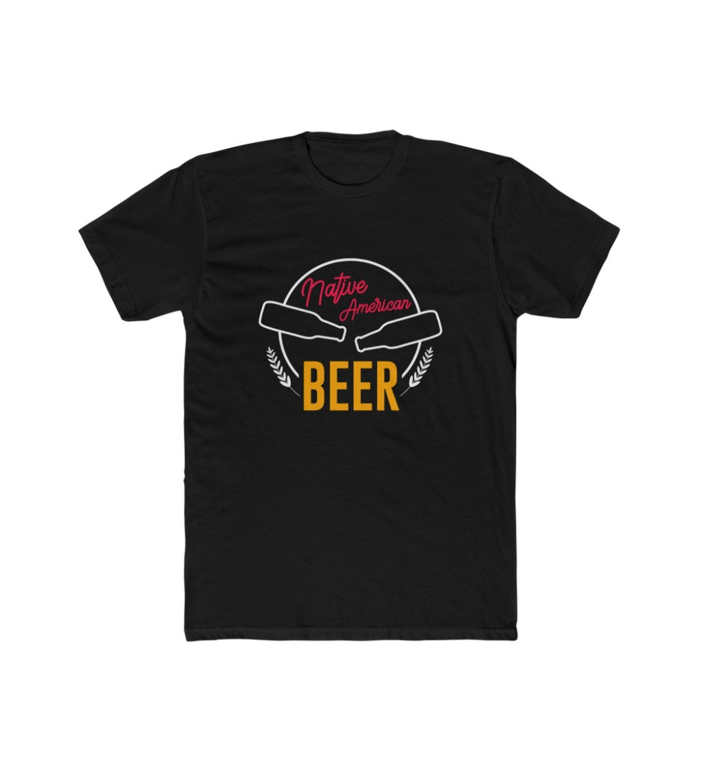 Men's Polyester Printed Round Neck Short Sleeve T-Shirt (Black)