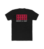 Men's Polyester Printed Round Neck Short Sleeve T-Shirt (Black)