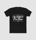 Men's Polyester Printed Round Neck Short Sleeve T-Shirt (Black)