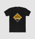 Men's Polyester Printed Round Neck Short Sleeve T-Shirt (Black)