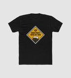 Men's Polyester Printed Round Neck Short Sleeve T-Shirt (Black)