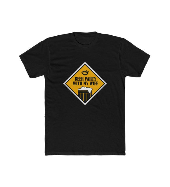 Men's Polyester Printed Round Neck Short Sleeve T-Shirt (Black)
