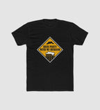 Men's Polyester Printed Round Neck Short Sleeve T-Shirt (Black)