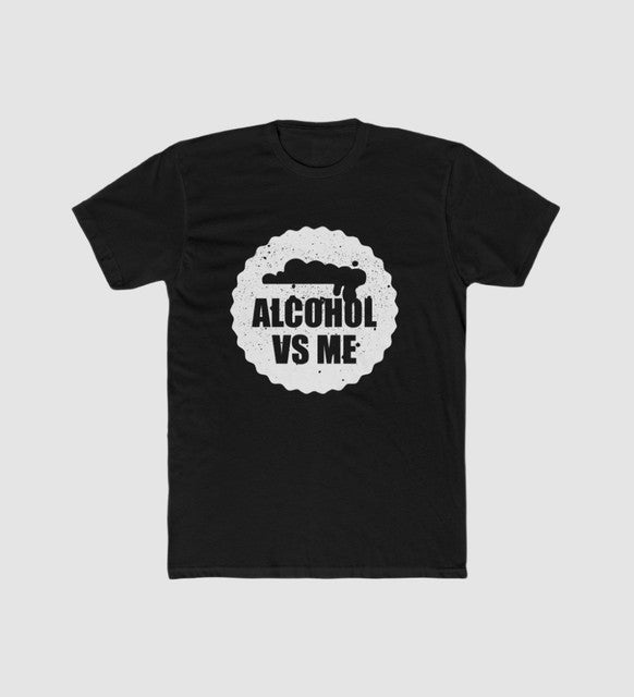 Men's Polyester Printed Round Neck Short Sleeve T-Shirt (Black)