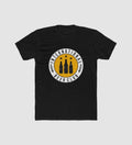 Men's Polyester Printed Round Neck Short Sleeve T-Shirt (Black)