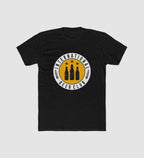 Men's Polyester Printed Round Neck Short Sleeve T-Shirt (Black)