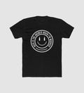 Men's Polyester Printed Round Neck Short Sleeve T-Shirt (Black)