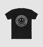 Men's Polyester Printed Round Neck Short Sleeve T-Shirt (Black)